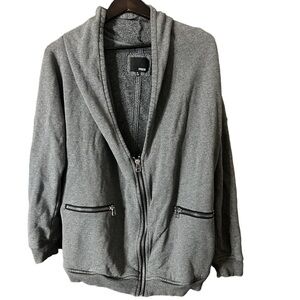 Aritzia Wilfred Free Grey Cocoon Rousseau Sweater Women Speckled Grey Cotton M